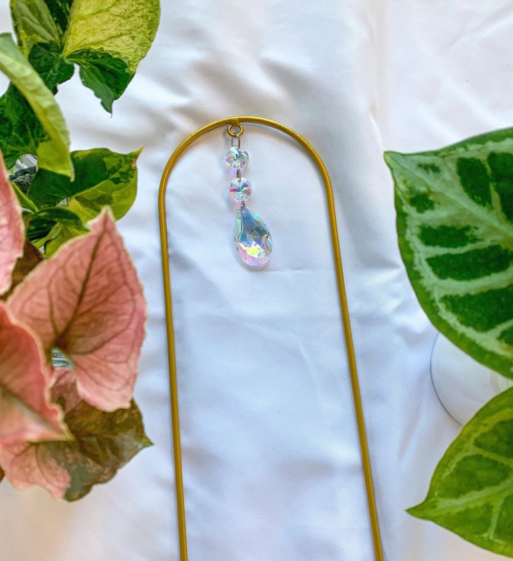 Kletterbogen für Pflanzen in Gold