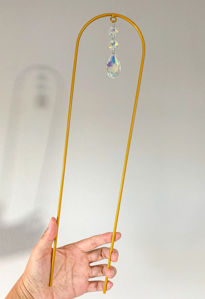 Kletterbogen für Pflanzen in Gold