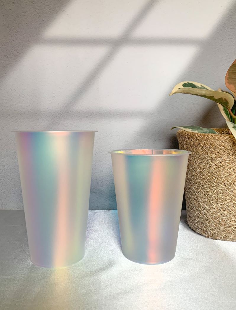 10er Set Holografische Außentöpfe für Pflanzen