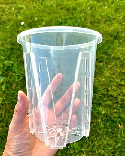 Transparente Pflanzentöpfe mit seitlicher Belüftung | Blumentopf