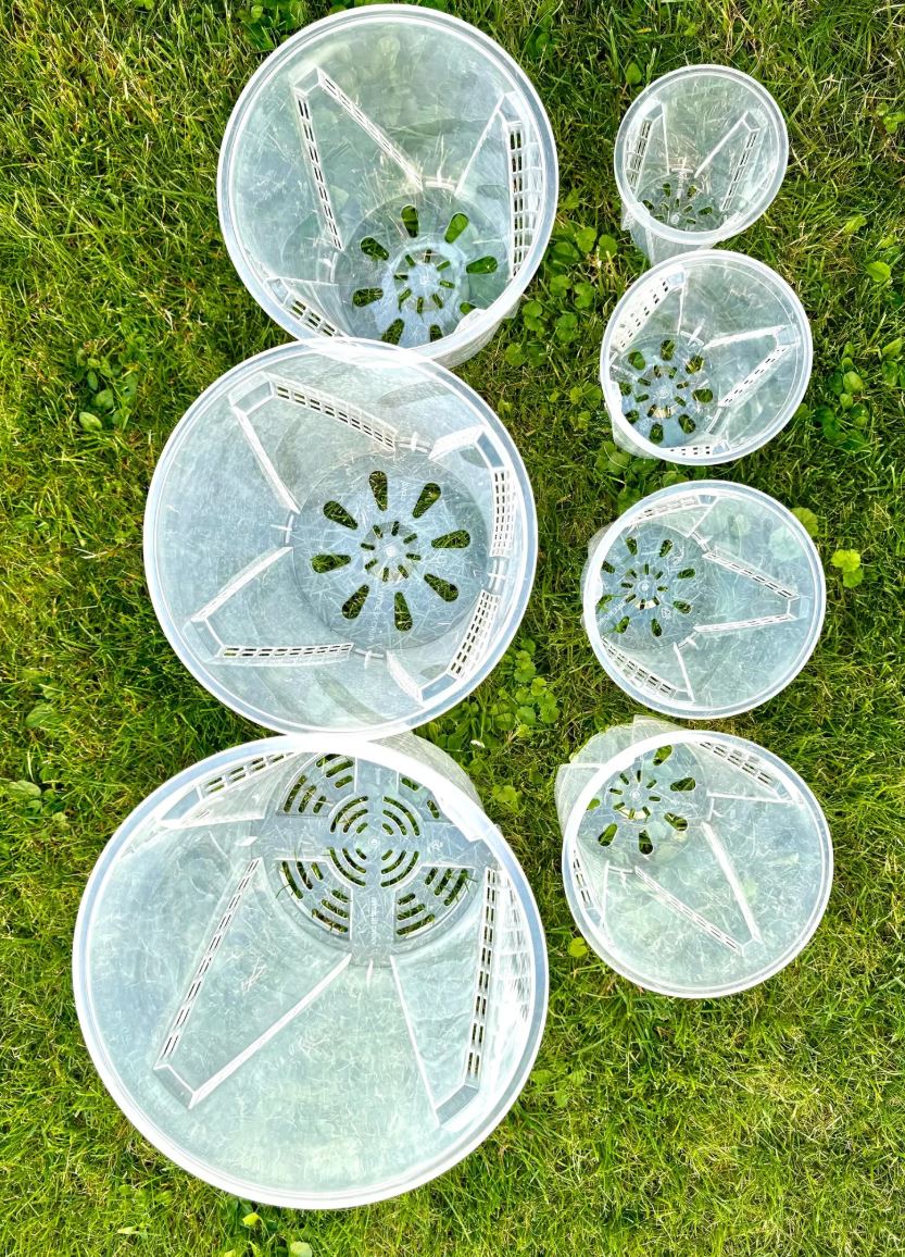 Transparente Pflanzentöpfe mit seitlicher Belüftung | Blumentopf
