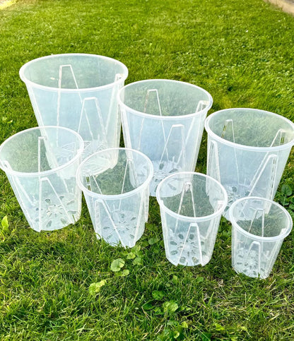 Transparente Pflanzentöpfe mit seitlicher Belüftung | Blumentopf